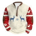 thumbnail image 1 of Lincoa Men's Blue Christmas Pullover - Festive Design with Comfortable Fabric, 1 of 2