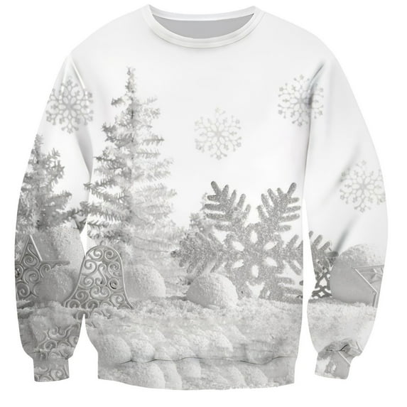 Lincoa Men's Light Gray Christmas Pullover - Festive Design with Comfortable Fabric