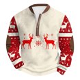 thumbnail image 1 of Lincoa Men's Red Christmas Pullover - Festive Design with Comfortable Fabric, 1 of 2