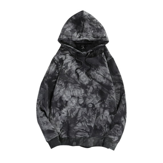 Lincoa Mens Fall Hoodie Pullover Novelty Color Block Long Sleeve Mens Work Clothing,Black,L