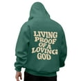 thumbnail image 1 of Lincoa Mens Hoodie Pullover Long Sleeve with Print Design for Daily Wear Mens Athletic Tops,Dark Green,M, 1 of 5