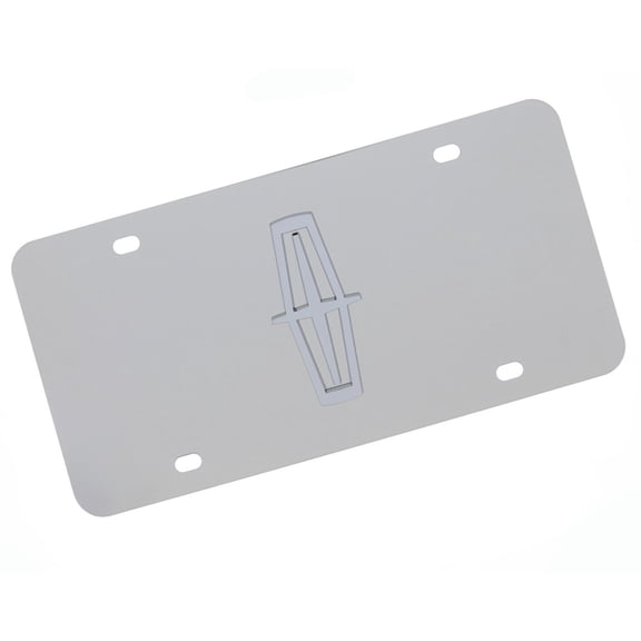 Lincoln 3D Logo Chrome Stainless Steel License Plate