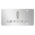 thumbnail image 1 of Lincoln 3D Metal Dual Logo Mirror Chrome Stainless Steel License Plate, 1 of 5