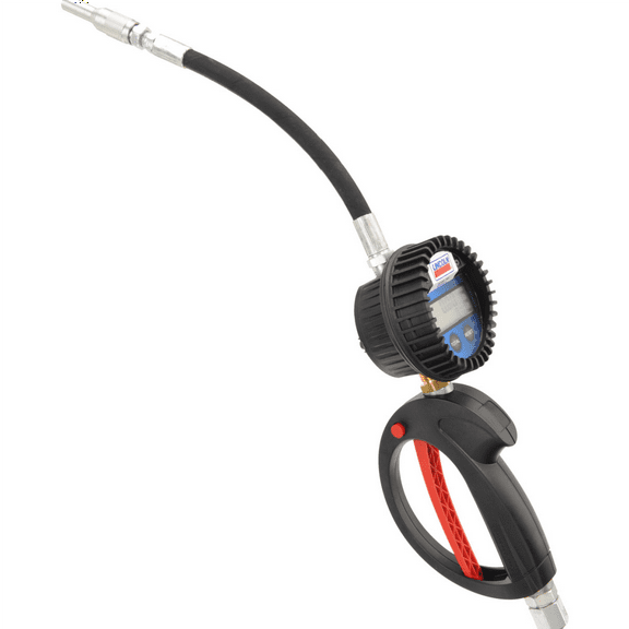 Lincoln 982 Digital Lube Meter Assembly with Flexible Hose and Digit LCD Display