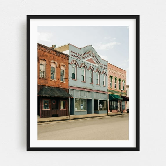 Lincoln Architectural 02 - Lincoln Illinois Photography Black Framed Wall Art Print 16 x 20 inches