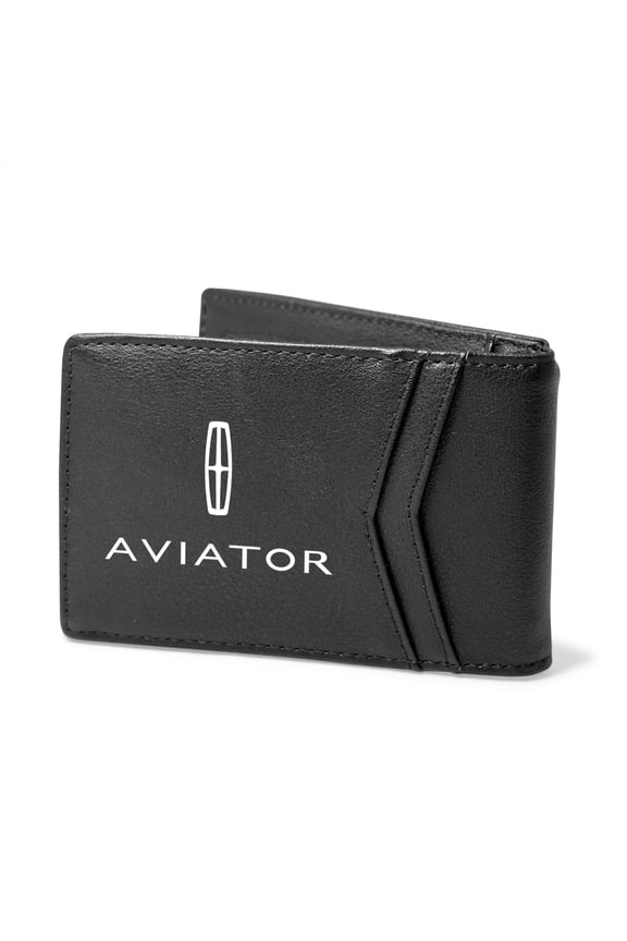Lincoln Aviator Black PU Leather Slim RFID Resistant Bi-fold Men Wallet