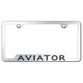 thumbnail image 1 of Lincoln Aviator Laser Etched Logo Cut-Out License Plate Frame (Chrome), 1 of 3