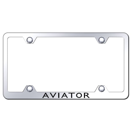 Lincoln Aviator Laser Etched Logo Wide Body License Plate Frame (Chrome)