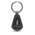 thumbnail image 1 of Lincoln Aviator Real Black Carbon Fiber Gunmetal Black Metal Teardrop Key Chain, 1 of 6