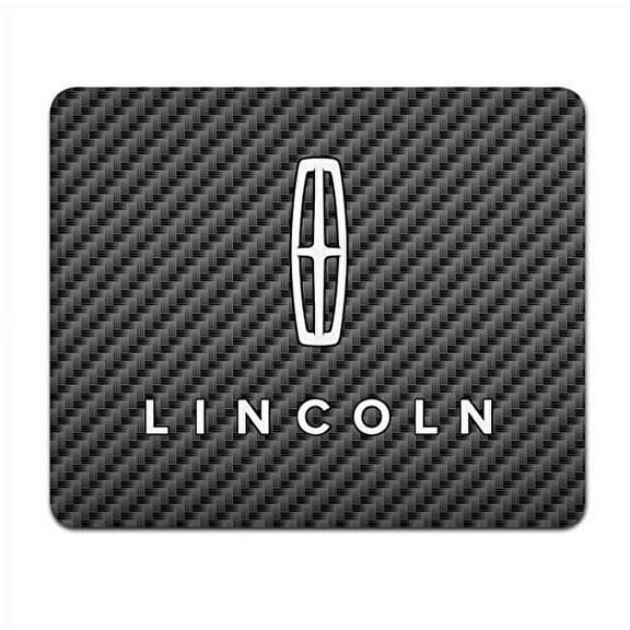 Lincoln Black Carbon Fiber Texture Graphic PC Mouse Pad for Gaming and Office