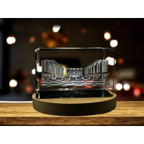 Lincoln Center 3D Engraved Crystal Keepsake Souvenir