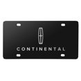 thumbnail image 1 of Lincoln Continental 3D Dual Logo Black Stainless Steel License Plate, 1 of 5