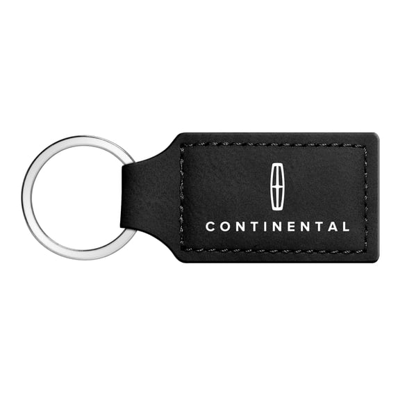 Lincoln Continental Rectangular Black Leatherette Key Chain