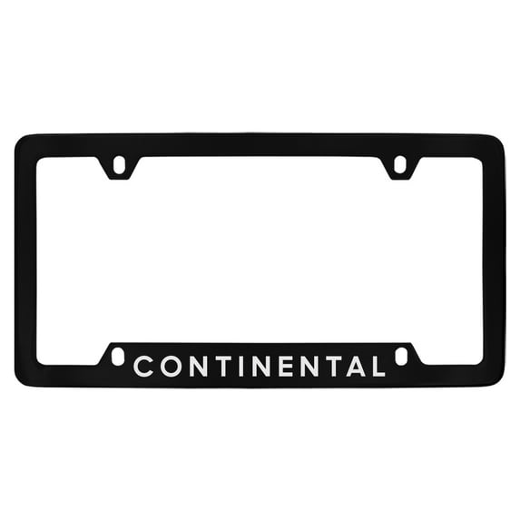 Lincoln Continental wordmark Black Coated Zinc Metal License Plate Frame Bottom Engraved 4 hole