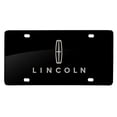 thumbnail image 1 of Lincoln Dual Logo Laser Mark Matt-Look Black Acrylic License Plate, 1 of 1