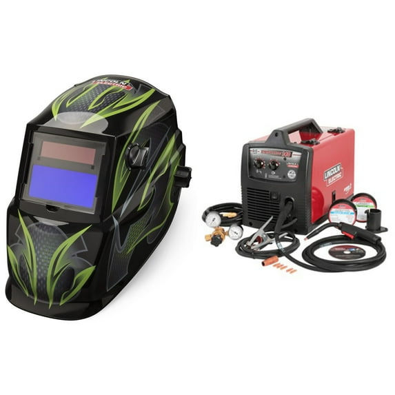 Lincoln Electric K2697-1 Easy MIG 140 Wire Feed Welder, with Free Galaxsis Welding Helmet