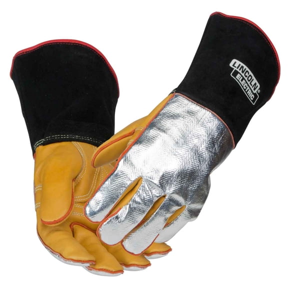 Lincoln Electric K2982 Top Grain Cowhide/Aluminized Welding Gloves, Large