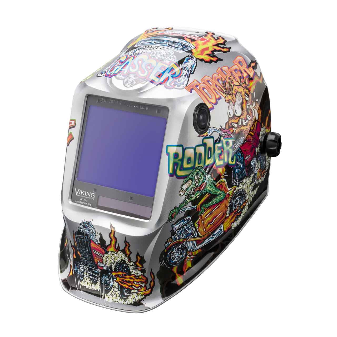 Lincoln Electric K4440-4 VIKING 3350 Auto Darkening Welding Helmet with 4C Lens Technology, Hot Rodders