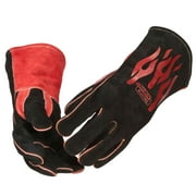 Lincoln Electric Traditional MIG/Stick Welding Gloves, 14 Lined Leather, Kevlar Stitching
