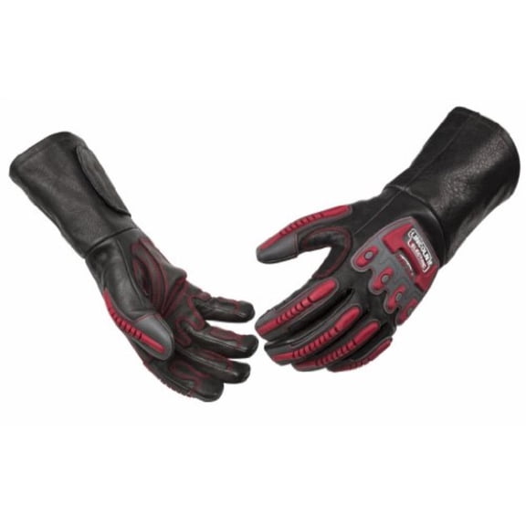 Lincoln Electric Roll Cage Welding/Rigging Gloves | Impact Resistant | Black Grain Leather | Large | K3109-L