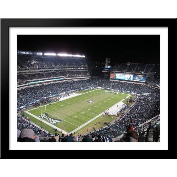 Lincoln Financial Field 36x28 Large Black Wood Framed Print Art - Home of the Philadelphia Eagles