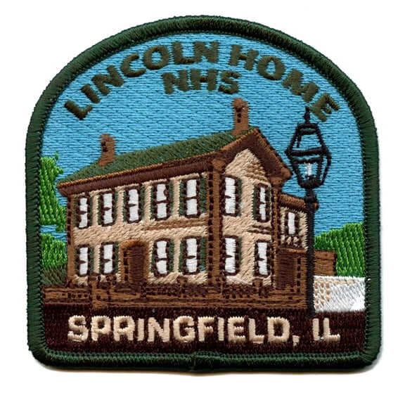 Lincoln Home Illinois Patch President Historic House Embroidery Iron On