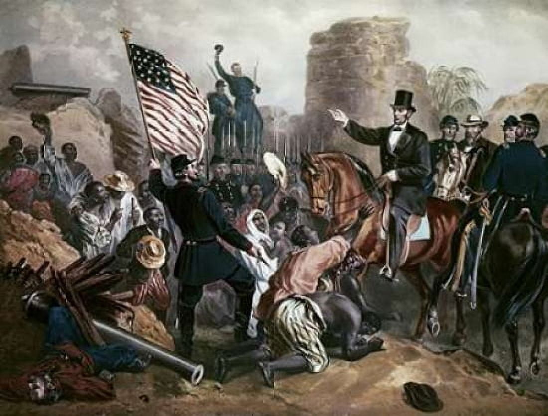 Lincoln In City Point Virginia Canvas Art - Gustav Bartsch (18 x 24)