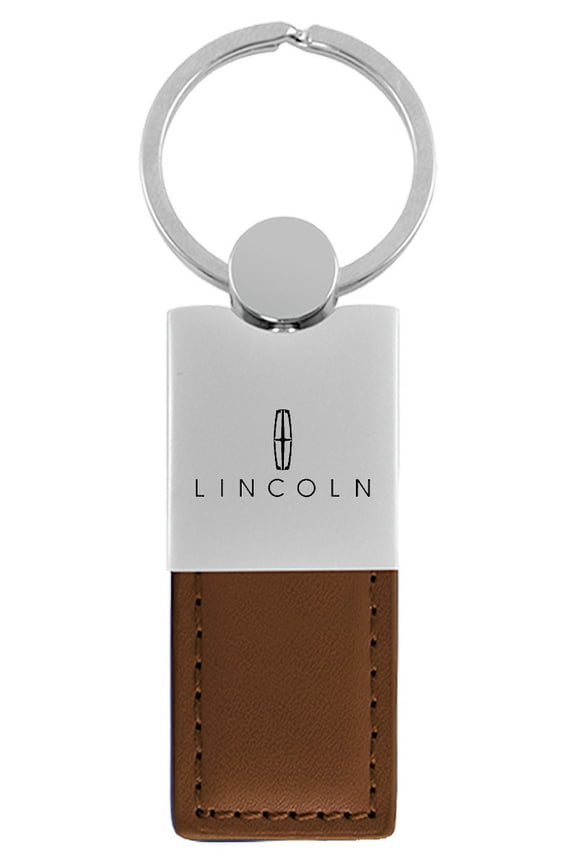 Lincoln Keychain & Keyring - Duo Premium Brown Leather