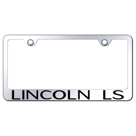 Lincoln LS Laser Etched Logo Stainless Steel License Plate Frame (Chrome)