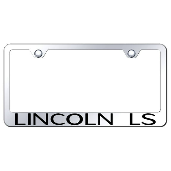 Lincoln LS Laser Etched Logo Stainless Steel License Plate Frame (Chrome)