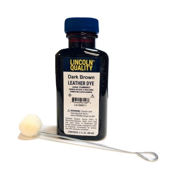 Lincoln Leather Dye, 3.5oz, Dark Brown