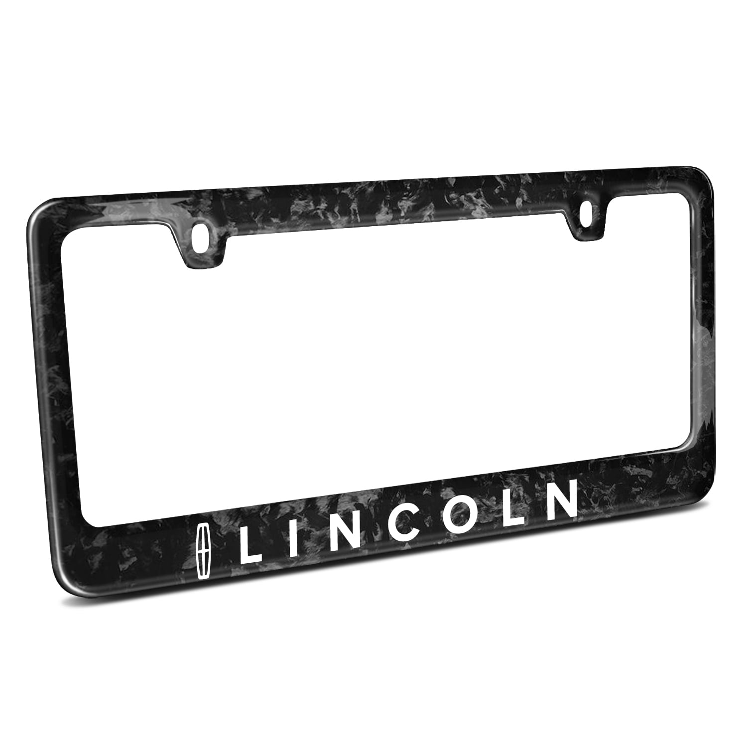 Lincoln Logo Real Black Forged Composite Carbon Fiber License Plate Frame