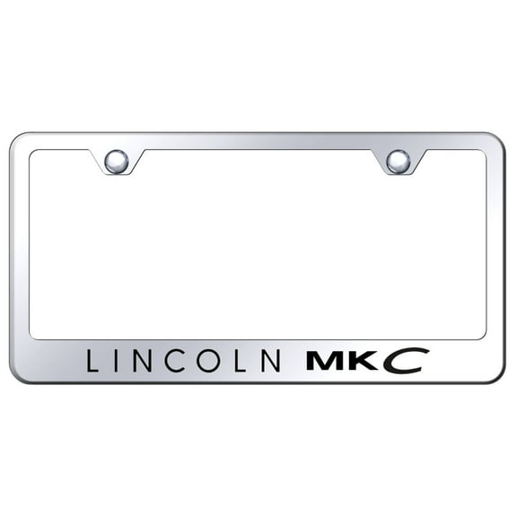 Lincoln MKC Laser Etched Logo Stainless Steel License Plate Frame (Chrome)