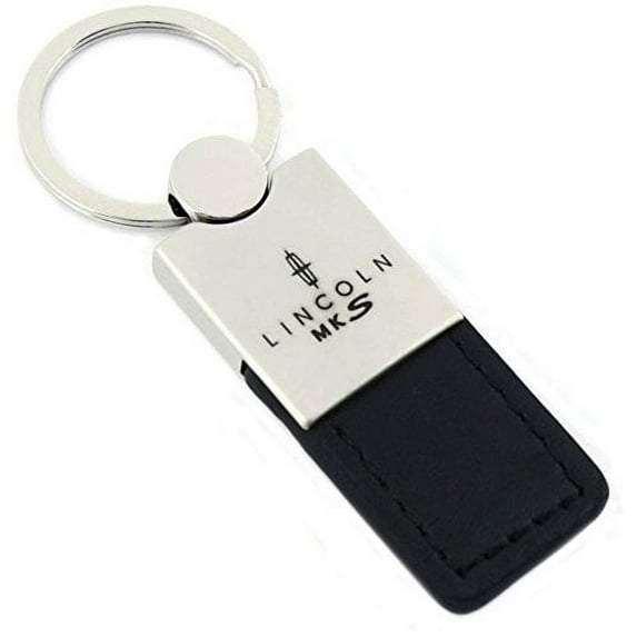 Lincoln MKS Keychain & Keyring - Duo Premium Black Leather
