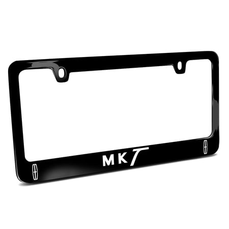 Lincoln MKT Dual Logo UV-LED Printed American-Made Black Metal License Plate Frame