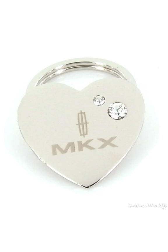 Lincoln MKX Heart Shape Keychain (Chrome)