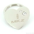 thumbnail image 1 of Lincoln MKZ Heart Shape Keychain (Chrome), 1 of 3