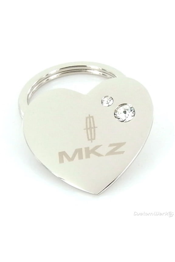 Lincoln MKZ Heart Shape Keychain (Chrome)