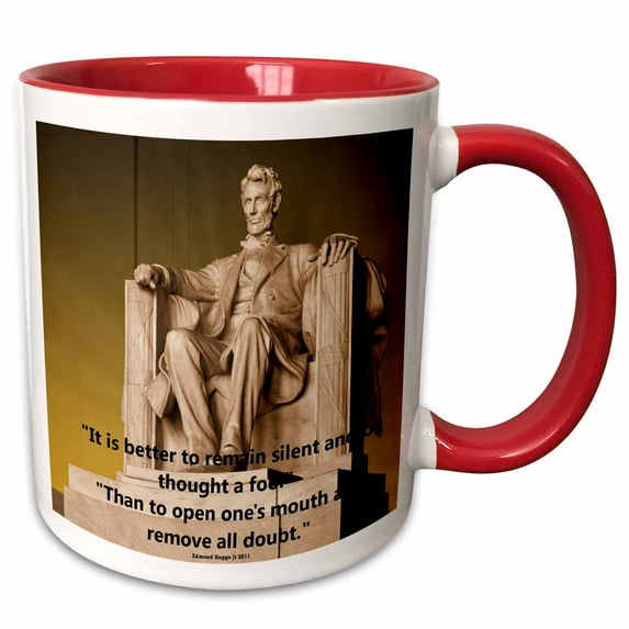 3drose, Lincoln Memorial, 15oz Two-tone Red Mug