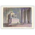 thumbnail image 1 of Lincoln Memorial Washington D.C. - United Air Lines - Vintage Airline Travel Poster by Joseph Fehér c.1952 - Master Art Print (Unframed) 13in x 19in, 1 of 4