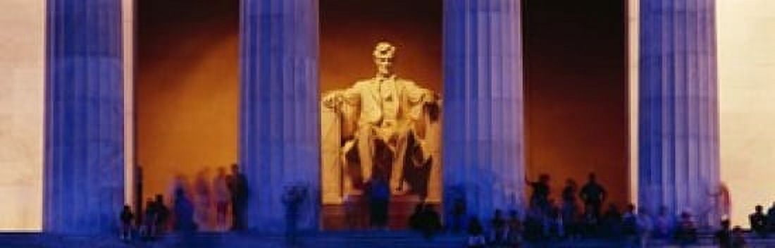 Lincoln Memorial Washington DC District Of Columbia USA Canvas Art - Panoramic Images (18 x 6)