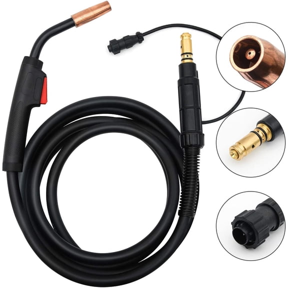 Lincoln Mig Welding Gun 100Amp 10Ft Welding Torch Stinger Replacement for Lincoln Magnum 100L (K530-6) fit 0.024"-0.031" Wire (Lincoln 100Amp 10Ft)