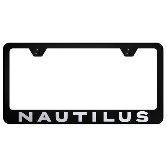 Lincoln Nautilus Laser Etched Logo Stainless Steel License Plate Frame (Black)
