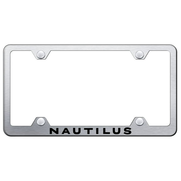 Lincoln Nautilus Laser Etched Wide Body License Plate Frame (Brushed Chrome)