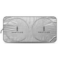 thumbnail image 1 of Lincoln Nautilus Universal Fit One-Piece Easy Folding Silver Reflective Fabric Windshield Sun Shade (size: 75.5"x 37.5"), 1 of 5