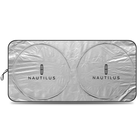 Lincoln Nautilus Universal Fit One-Piece Easy Folding Silver Reflective Fabric Windshield Sun Shade (size: 75.5"x 37.5")