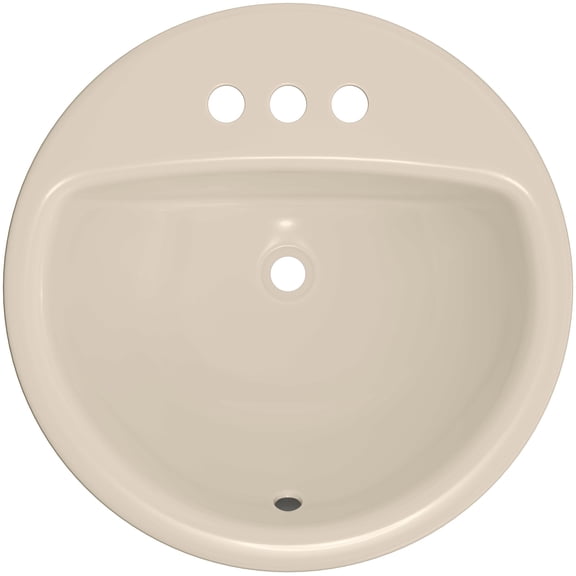 Proflo PF194RBS Rockaway 19" Circular Vitreous China Drop In Bathroom Sink - Off White
