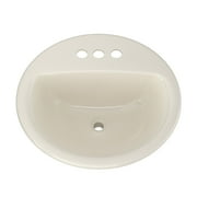 Lincoln Products 020555 19" Round Biscuit Drop In Lavatory Sink