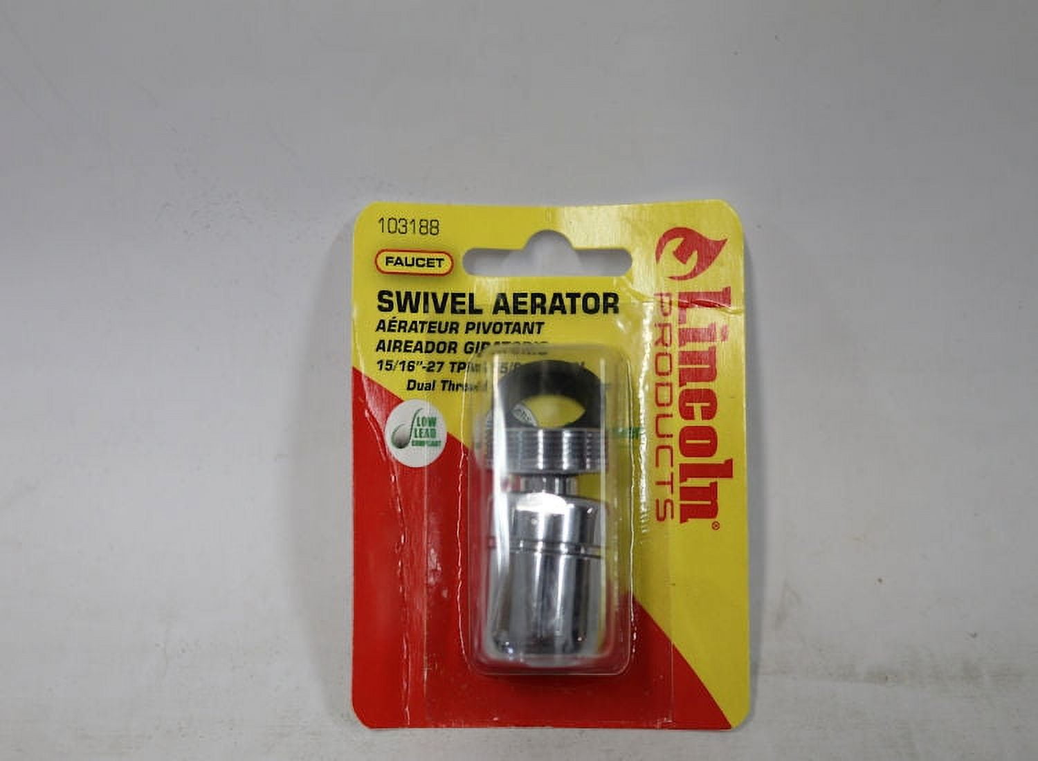 Lincoln Products 103188 1.5 GPM Swivel Aerator, Chrome, Case of 6