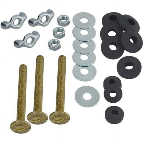 Lincoln Products LIN100869 3-Bolt Tank To Bowl Kit with Nuts & Washers